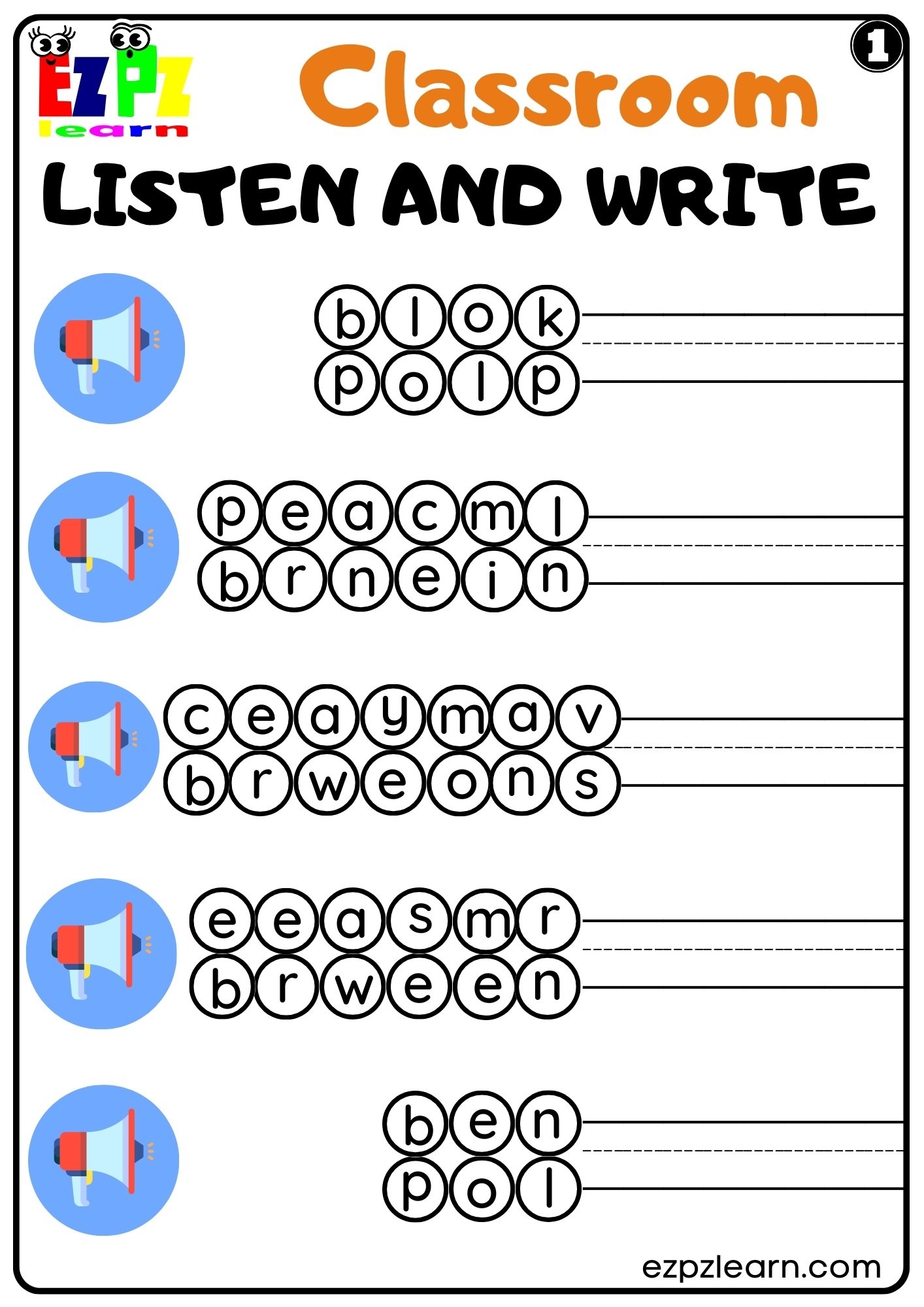 listen-and-write-interactive-worksheet-for-classroom-objects-group-1